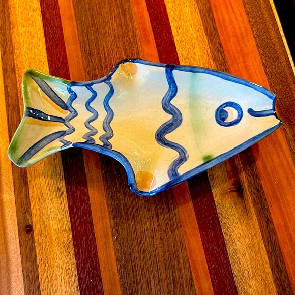 Hadley Other - MA Hadley Vintage Footed Fish Dish Trinket Holder Spoon Rest 6.5”